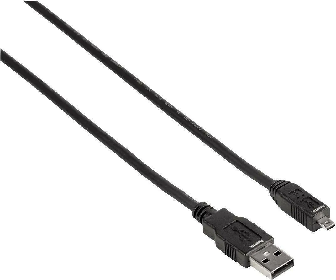 HAMA USB 2.0 Cable USB-A male - mini USB-B male 1.8m (00074204) - Image 1