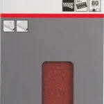 Bosch C430 Φύλλο Λείανσης Παλμικού Τριβείου K80 με Τρύπες 93x186mm Σετ 10τμχ 2608605304