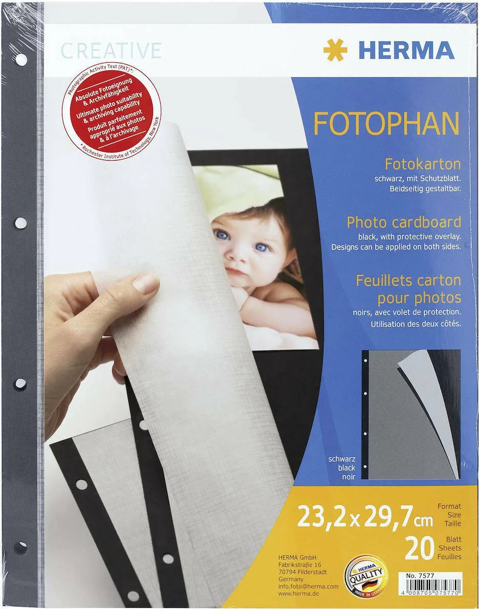 20200922161442_herma_photo_carton_20_sheets_7577 Herma Πλαστικές Ζελατίνες για Φωτογραφίες A4 με Τρύπες 20τμχ 7577 - Image 1