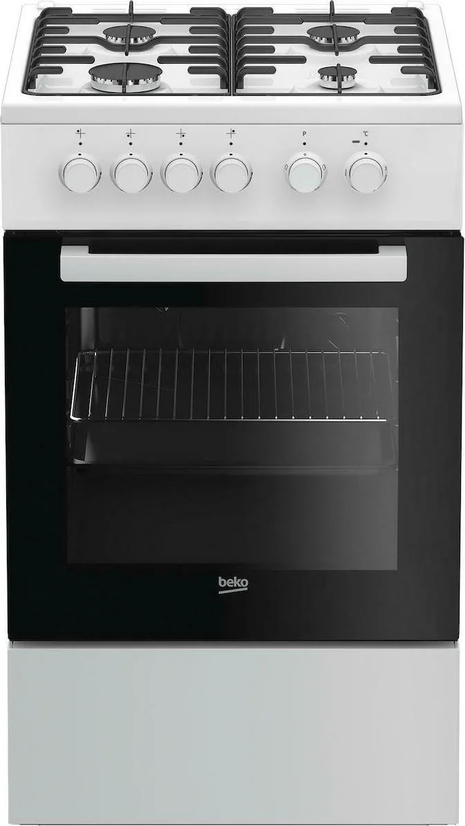 20200928105632_beko_fss52020dw Beko FSS52020DW Κουζίνα Φυσικού Αερίου & Ρεύματος 60lt με Εστίες Φυσικού Αερίου Π50εκ. Λευκή - Image 1