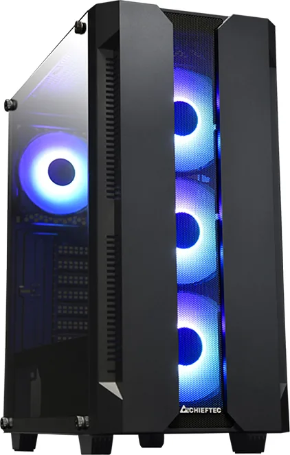 20201012124354_chieftec_hunter Chieftec Hunter Gaming Midi Tower Κουτί Υπολογιστή με Πλαϊνό Παράθυρο και RGB Φωτισμό Μαύρο - Image 1