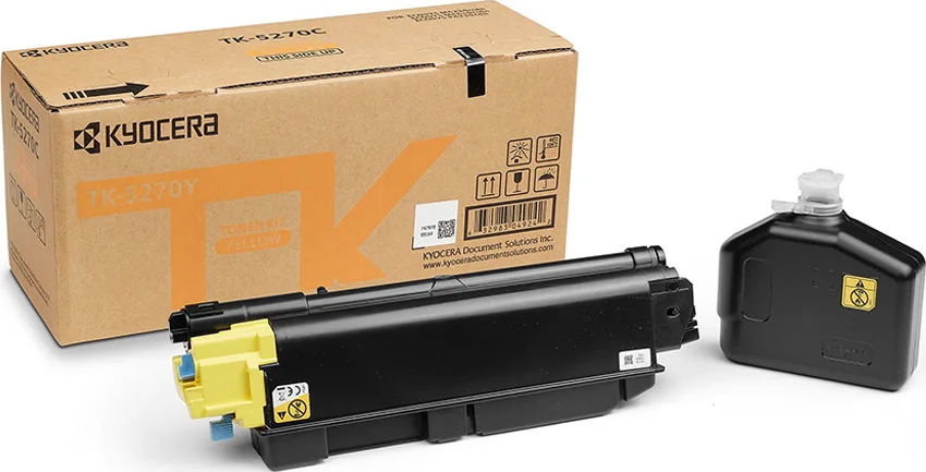 20201012152023_kyocera_tk_5270y_yellow_toner_1t02tvanl0 Kyocera TK-5270Y Γνήσιο Toner Laser Εκτυπωτή Κίτρινο 6000 Σελίδων 1T02TVANL0 - Image 1