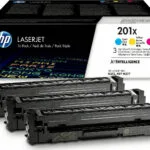 HP 201X Γνήσιο Multipack Toner Laser Εκτυπωτή Κίτρινο/Κυανό/Ματζέντα High Yield 3τμχ CF253XM