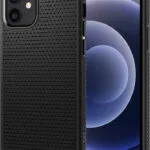 Spigen Liquid Air Back Cover Σιλικόνης Μαύρο (iPhone 12 / 12 Pro) ACS01701
