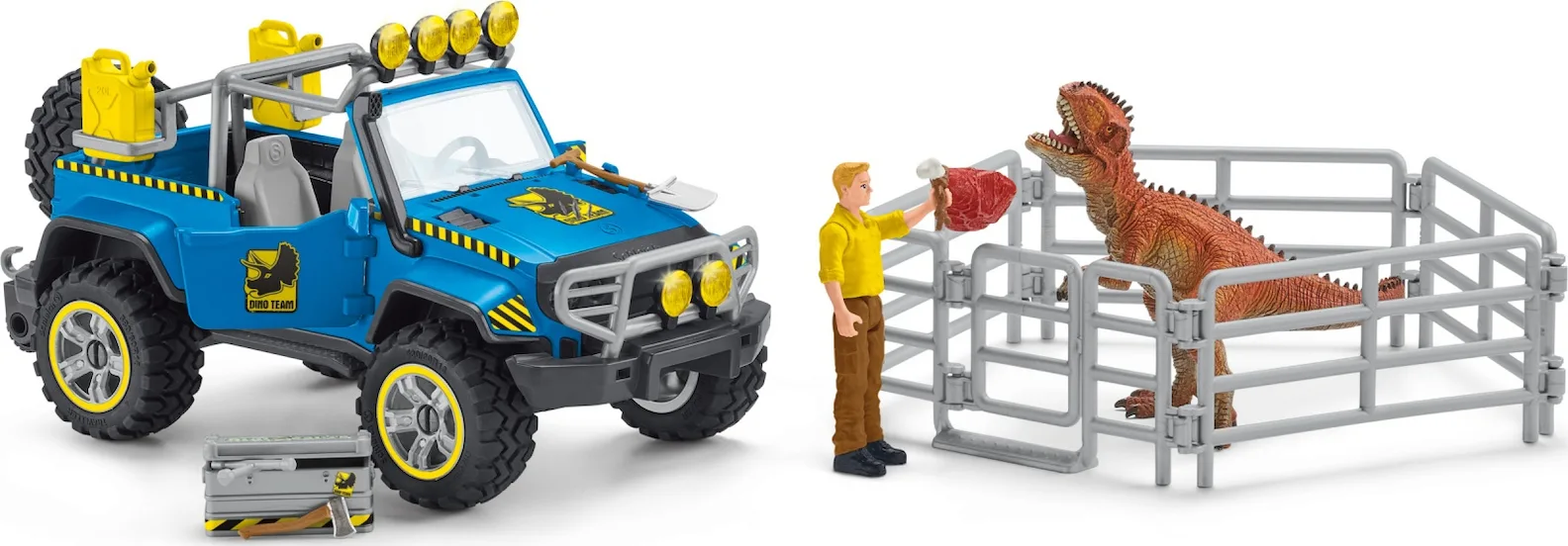 20201016130458_schleich_s_off_road_vehicle_with_dino_outpost_41464 Schleich-S Off-Road Vehicle With Dino Outpost για 4+ Ετών 41464 - Image 1