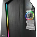 Sharkoon REV100 Gaming Midi Tower Κουτί Υπολογιστή με Πλαϊνό Παράθυρο και RGB Φωτισμό Μαύρο