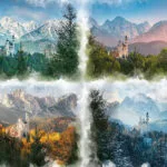 Puzzle Παραμυθένιο Κάστρο σε 4 Εποχές 2D 18000 Κομμάτια 16137