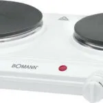 Bomann DKP 5028 Επιτραπέζια Εστία Εμαγιέ Διπλή Λευκή