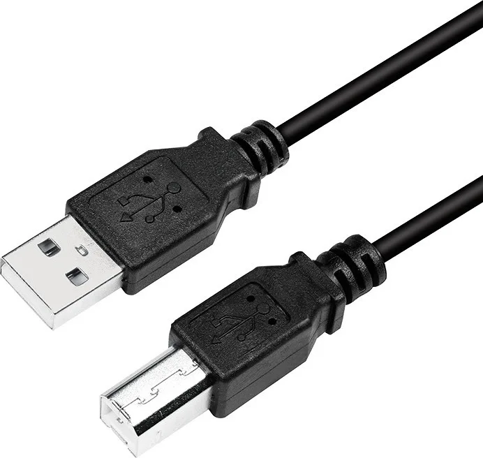 20201105122905_logilink_usb_2_0_cable_usb_a_male_usb_b_male_mayro_2m_cu0007b LogiLink USB 2.0 Cable USB-A male - USB-B male Μαύρο 2m (CU0007B) - Image 1