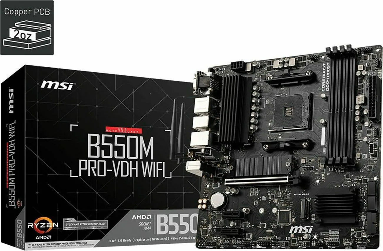 20201105163008_msi_b550m_pro_vdh_wifi MSI B550M Pro-VDH WIFI Motherboard Micro ATX με AMD AM4 Socket 7C95-001R - Image 1