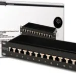 Digitus Patch Panel Shielded για Rack 1U 10" 12 Θυρών cat6 Μαύρο DN-91612S