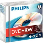 Philips Επανεγγράψιμα DVD+RW 4x 4.7GB 5τμχ (DW4S4J05F/10)