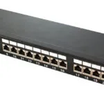 LogiLink Patch Panel Shielded για Rack 1U 19" 24 Θυρών cat6a Μαύρο NP0061