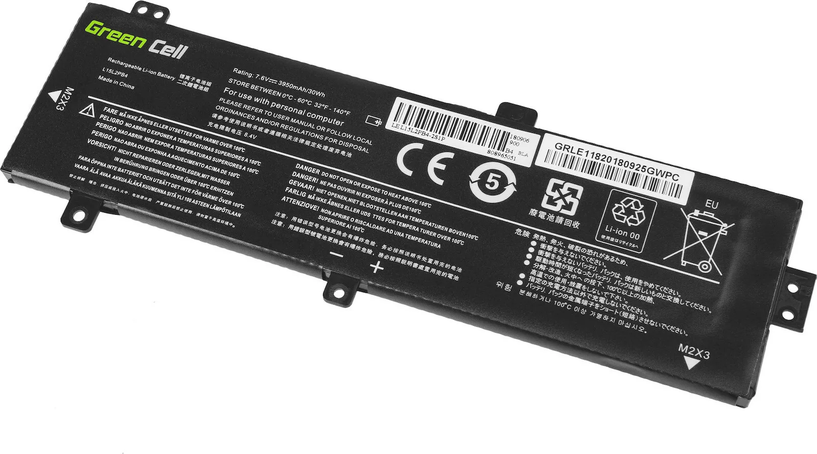 Green Cell Συμβατή Μπαταρία για Lenovo IdeaPad 310-15IAP/310-15IKB/310-15ISK/510-15IKB με 3950mAh (LE118) - Image 1