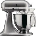 Kitchenaid Ζαχαροπλαστικής Ασημί Contour Silver Σειρά Artisan Κουζινομηχανή 300W με Ανοξείδωτο Κάδο 4.8lt