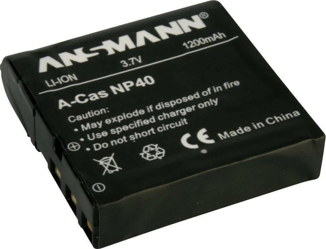 20201120155929_ansmann_a_cas_np_40 Ansmann Μπαταρία Φωτογραφικής Μηχανής A-Cas NP-40 5022303/05 Ιόντων-Λιθίου (Li-ion) 1200mAh Συμβατή με Casio - Image 1
