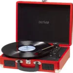 Denver VPL-120 MK2 111201100020 Βαλιτσάκι Πικάπ με Belt Drive, Προενίσχυση και Ενσωματωμένα Ηχεία Κόκκινο