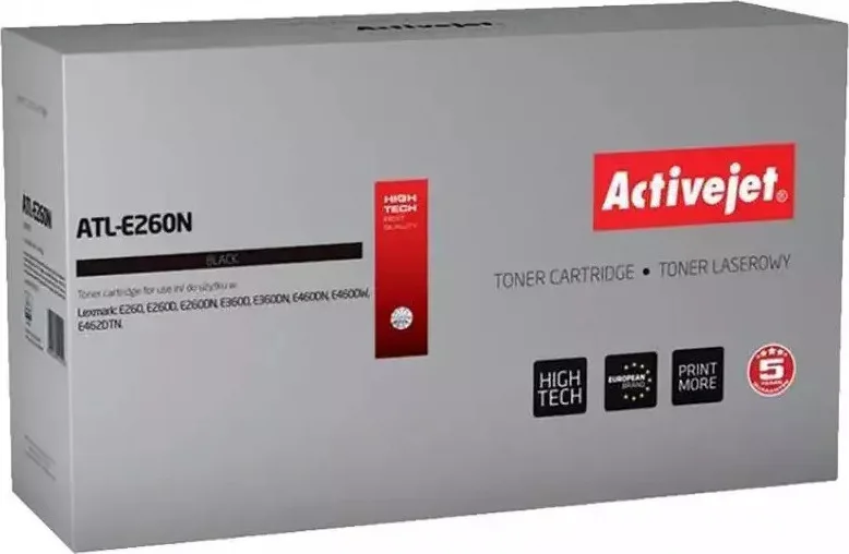 20201127094530_active_jet_symvato_toner_lexmark_atl_e260n_black Active Jet Συμβατό Toner για Laser Εκτυπωτή Lexmark E260A11E 3500 Σελίδων Μαύρο - Image 1