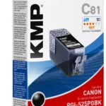 KMP C81 Συμβατό Μελάνι Εκτυπωτή InkJet Canon PGI-525 PGBK Μαύρο 1τμχ 1513,0001