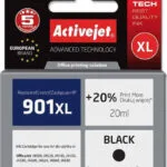 Active Jet Συμβατό Μελάνι Εκτυπωτή InkJet HP 901XL CC654AE 20ml Μαύρο 1τμχ AH-901BRX