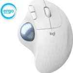 Logitech Ergo M575 Ασύρματο Εργονομικό Bluetooth Ποντίκι με Trackball Λευκό