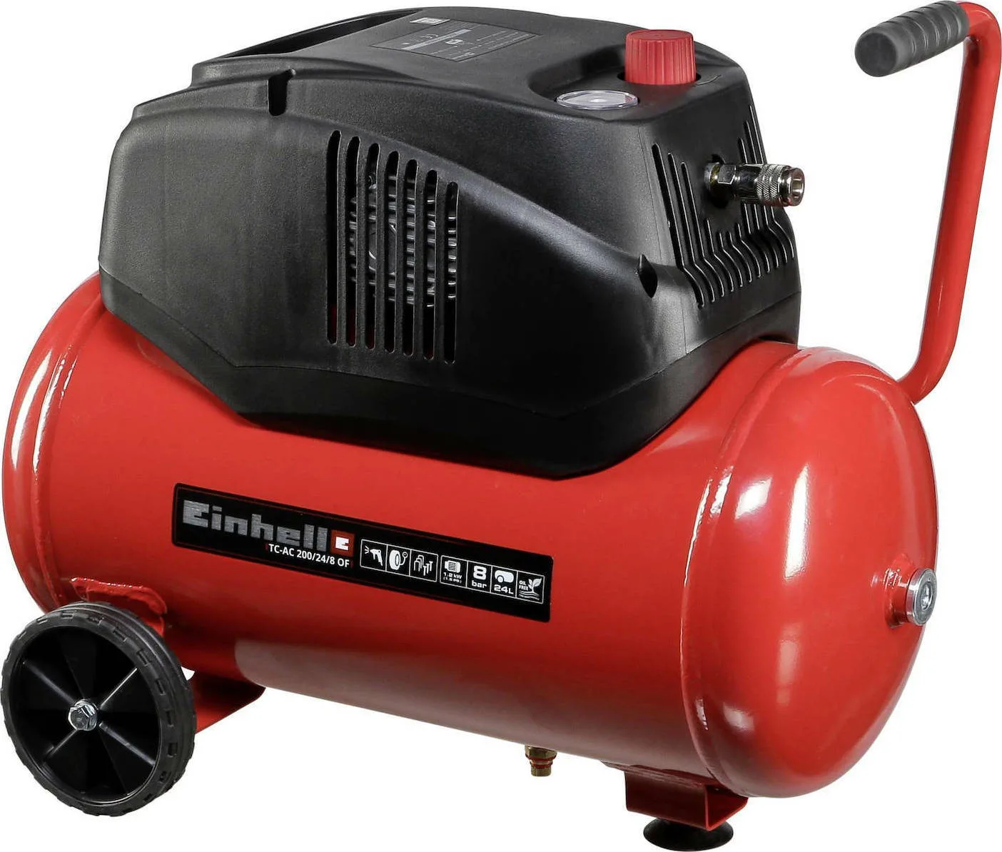 Einhell TC-AC 200/24/8 OF Κομπρεσέρ Αέρος 96.4dB με Ισχύ 1.6hp και Αεροφυλάκιο 24lt - Image 1