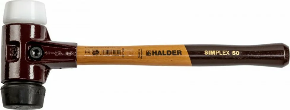 20201204094208_halder_simplex_soft_face_mallet_50_comp_rubber_plast_3026050 Halder Simplex Ματσόλα με Ξύλινη Λαβή 3026050 - Image 1