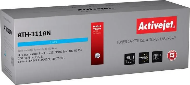 20201211115355_active_jet_symvato_toner_canon_crg_729c_cyan Active Jet Συμβατό Toner για Laser Εκτυπωτή Canon CRG-729 1000 Σελίδων Κυανό - Image 1