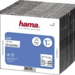 HAMA CD Box Slim για 1 Δίσκο με Διάφανη Πρόσοψη σε Μαύρο Χρώμα 00051167 25τμχ