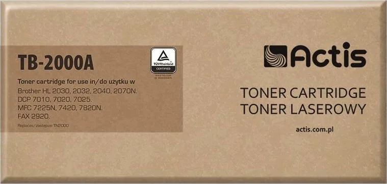 20201218170304_actis_symvato_toner_brother_tn2000_tn2005_black Actis Συμβατό Toner για Laser Εκτυπωτή Brother TN-2000 / TN-2005 2500 Σελίδων Μαύρο - Image 1