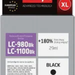 Active Jet Συμβατό Μελάνι Εκτυπωτή InkJet Brother LC-980BKLC-1100BK 29ml Μαύρο 1τμχ AB-1100BNX