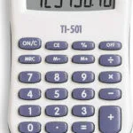 Texas Instruments TI-501 Αριθμομηχανή Τσέπης 8 Ψηφίων σε Λευκό Χρώμα
