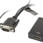 Lanberg Μετατροπέας VGA male σε HDMI female 1τμχ AD-0021-BK