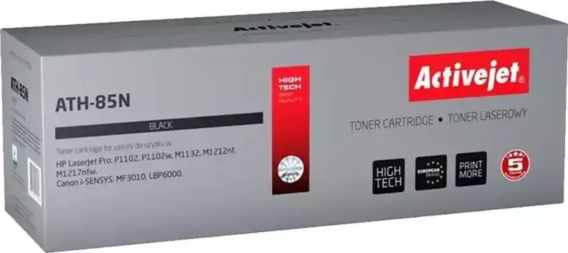 Active Jet Συμβατό Toner για Laser Εκτυπωτή HP 85A CE285A / Canon CRG-725 2000 Σελίδων Μαύρο - Image 1