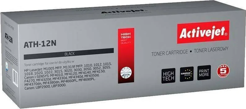 20210113113914_active_jet_symvato_toner_hp_q2612a_canon_crg_703_black Active Jet Συμβατό Toner για Laser Εκτυπωτή HP 12A Q2612A / Canon CRG-703 / FX-10 2300 Σελίδων Μαύρο - Image 1