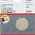 Bosch Φύλλο Λείανσης Έκκεντρου Τριβείου K180 150x150mm Σετ 5τμχ 2608621166