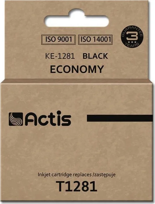 20210114150346_actis_symvato_melani_epson_t1281_mayro Actis Συμβατό Μελάνι Εκτυπωτή InkJet Epson T1281 15ml Μαύρο 1τμχ KE-1281 - Image 1