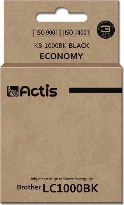 20210114152220_actis_symvato_melani_brother_lc1000bk_mayro Actis Συμβατό Μελάνι Εκτυπωτή InkJet Brother LC1000BK 36ml Μαύρο 1τμχ KB-1000BK - Image 1