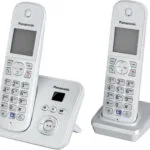 Panasonic KX-TG6822 Ασύρματο Τηλέφωνο Duo Ασημί
