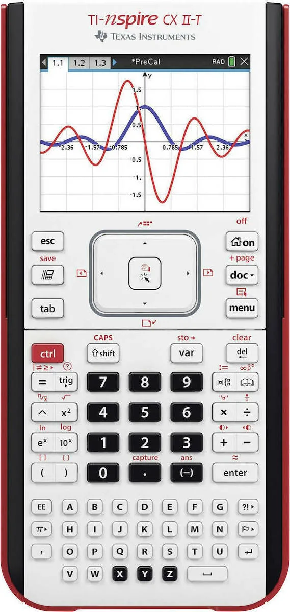 20210115142000_texas_instruments_ti_nspire_cx_ii_t Texas Instruments TI Nspire CX II T Αριθμομηχανή Γραφημάτων σε Λευκό Χρώμα - Image 1