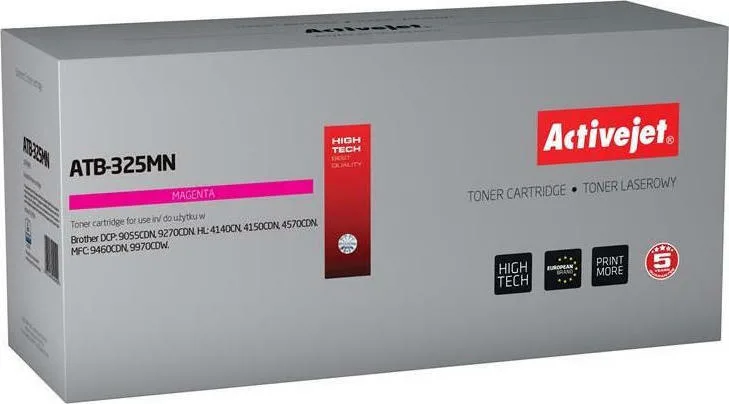 20210119145714_active_jet_symvato_toner_brother_tn_325m Active Jet Συμβατό Toner για Laser Εκτυπωτή Brother TN-325M 3500 Σελίδων Ματζέντα - Image 1