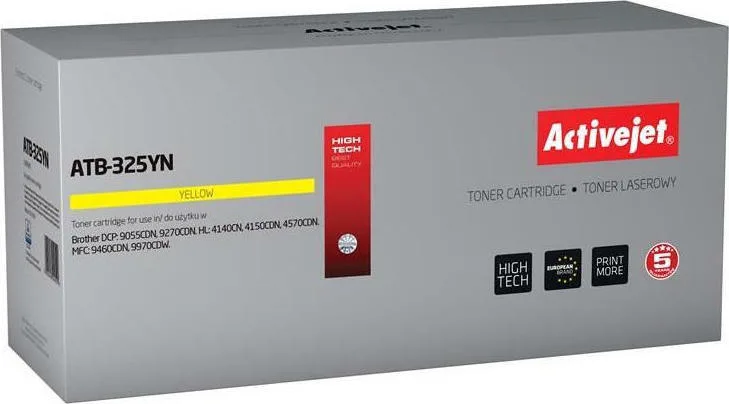 20210119145751_active_jet_symvato_toner_brother_tn_325y Active Jet Συμβατό Toner για Laser Εκτυπωτή Brother TN-325Y 3500 Σελίδων Κίτρινο - Image 1