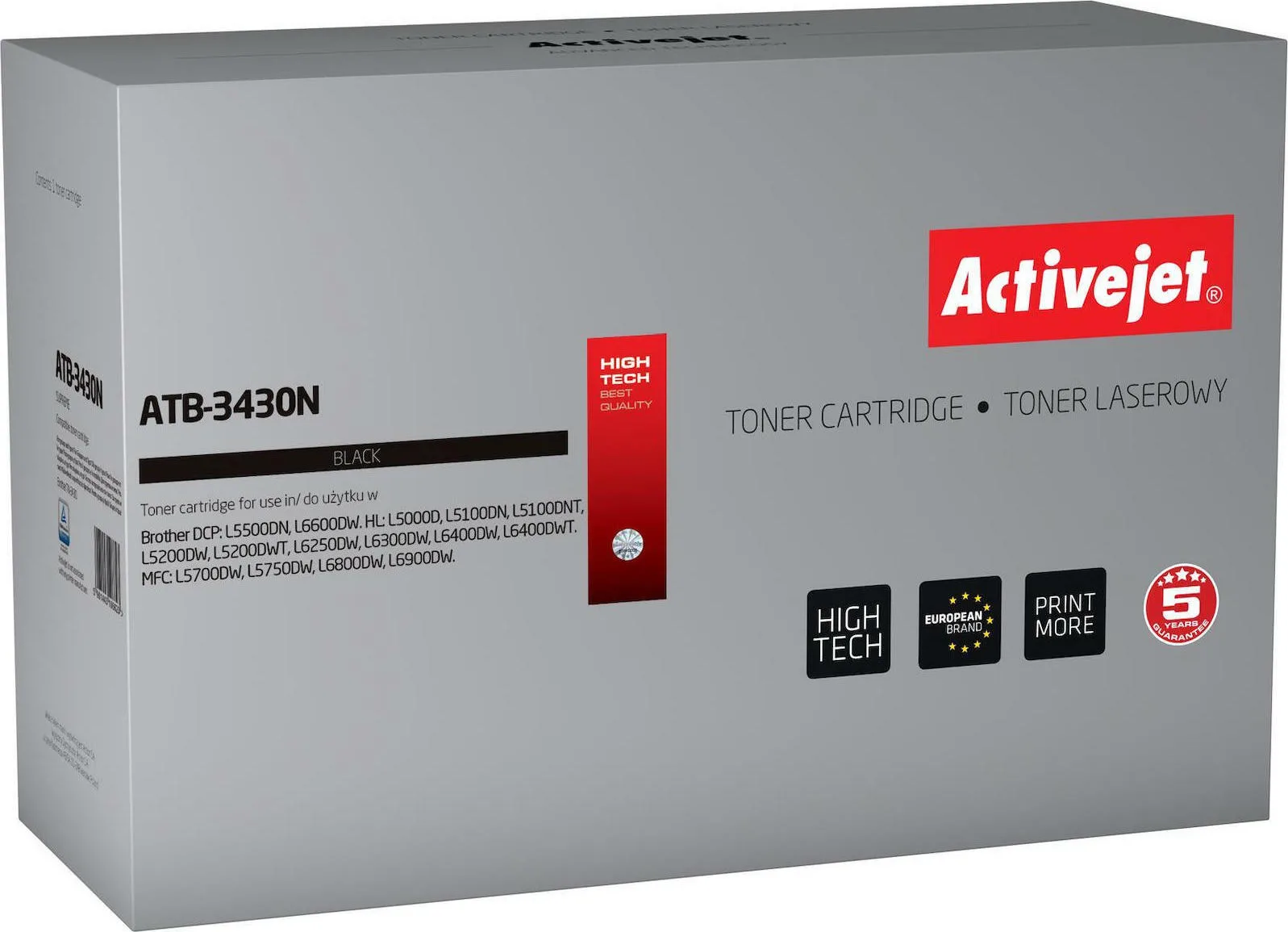20210119150143_active_jet_symvato_toner_brother_tn_3430 Active Jet Συμβατό Toner για Laser Εκτυπωτή Brother TN-3430BK 3000 Σελίδων Μαύρο - Image 1
