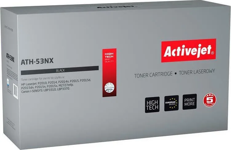 20210119160346_active_jet_symvato_toner_hp_53x_q7553x_canon_crg_715h Active Jet Συμβατό Toner για Laser Εκτυπωτή HP 53X Q7553X / Canon CRG-715H 7900 Σελίδων Μαύρο - Image 1