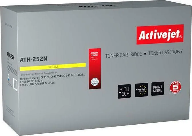 20210122152000_active_jet_symvato_toner_hp_ce252a_canon_crg_723y_yellow_252n Active Jet Συμβατό Toner για Laser Εκτυπωτή HP 504A CE252A / Canon CRG-723Y 7000 Σελίδων Κίτρινο - Image 1