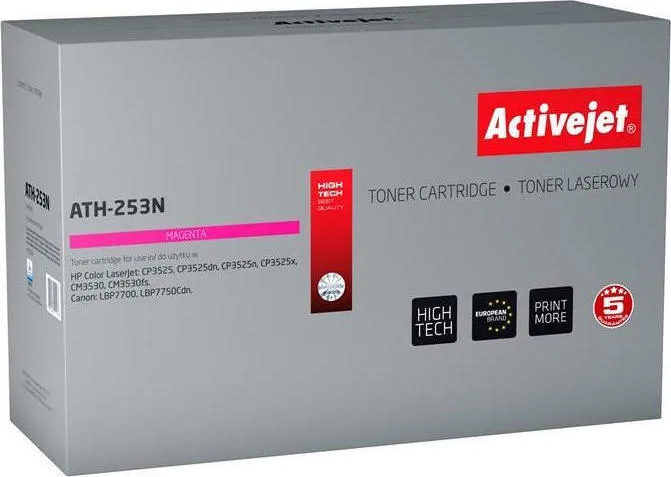 20210122152554_active_jet_symvato_toner_hp_ce253a_canon_crg_723m_magenta Active Jet Συμβατό Toner για Laser Εκτυπωτή HP 504A CE253A / Canon CRG-723M 7000 Σελίδων Ματζέντα - Image 1