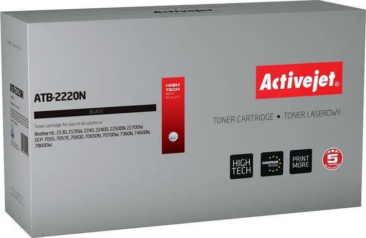 20210122152726_active_jet_symvato_toner_brother_tn_2220_black Active Jet Συμβατό Toner για Laser Εκτυπωτή Brother TN-2220BK 3000 Σελίδων Μαύρο - Image 1