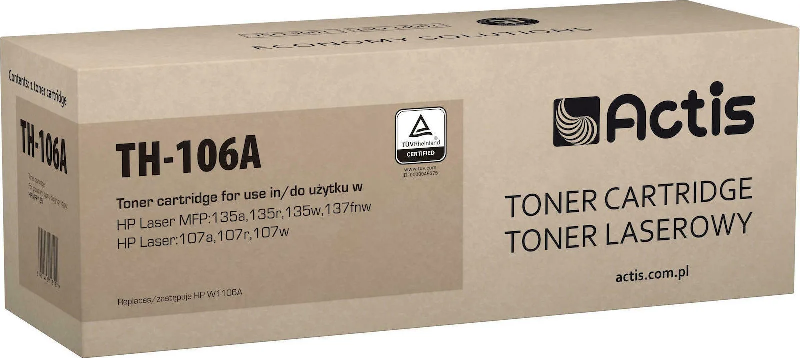 20210122160234_actis_symvato_toner_hp_106a_w1106a_black Actis Συμβατό Toner για Laser Εκτυπωτή HP 106A W1106A 1000 Σελίδων Μαύρο - Image 1