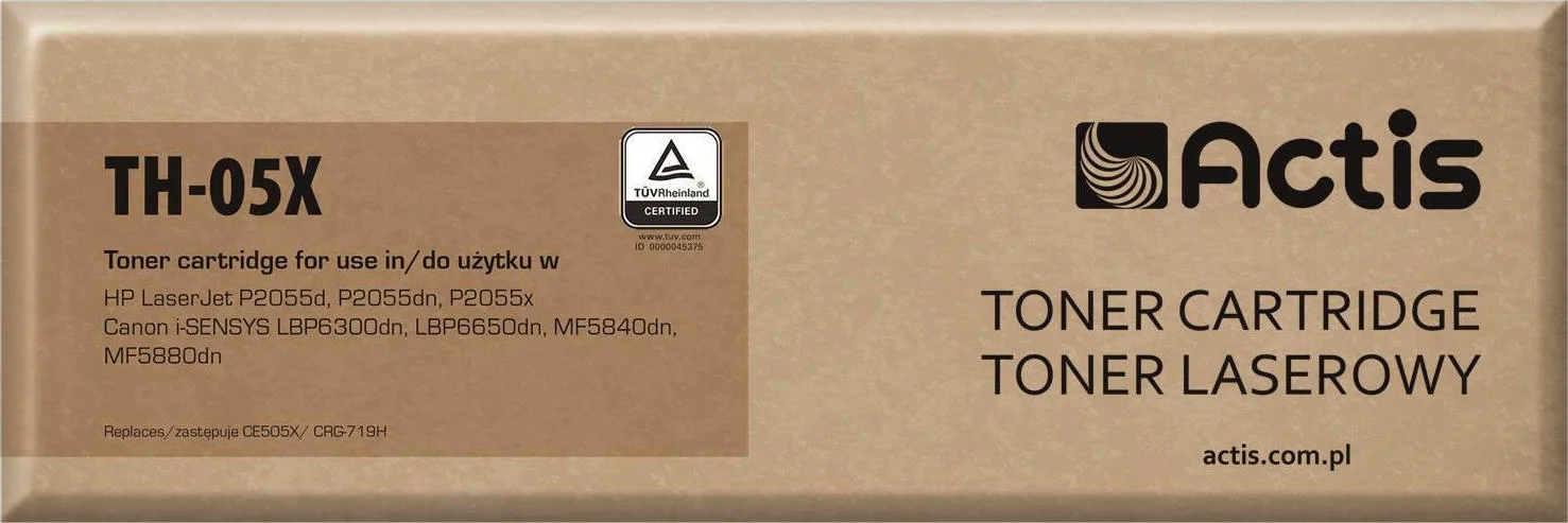 20210125162107_actis_symvato_toner_hp_ce505x Actis Συμβατό Toner για Laser Εκτυπωτή HP 05X CE505X 6500 Σελίδων Μαύρο - Image 1