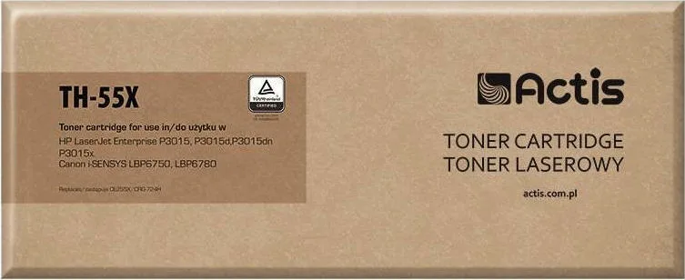20210125165808_actis_symvato_toner_hp_ce255x_lj_p3015_black Actis Συμβατό Toner για Laser Εκτυπωτή HP 55X CE255X 12500 Σελίδων Μαύρο - Image 1